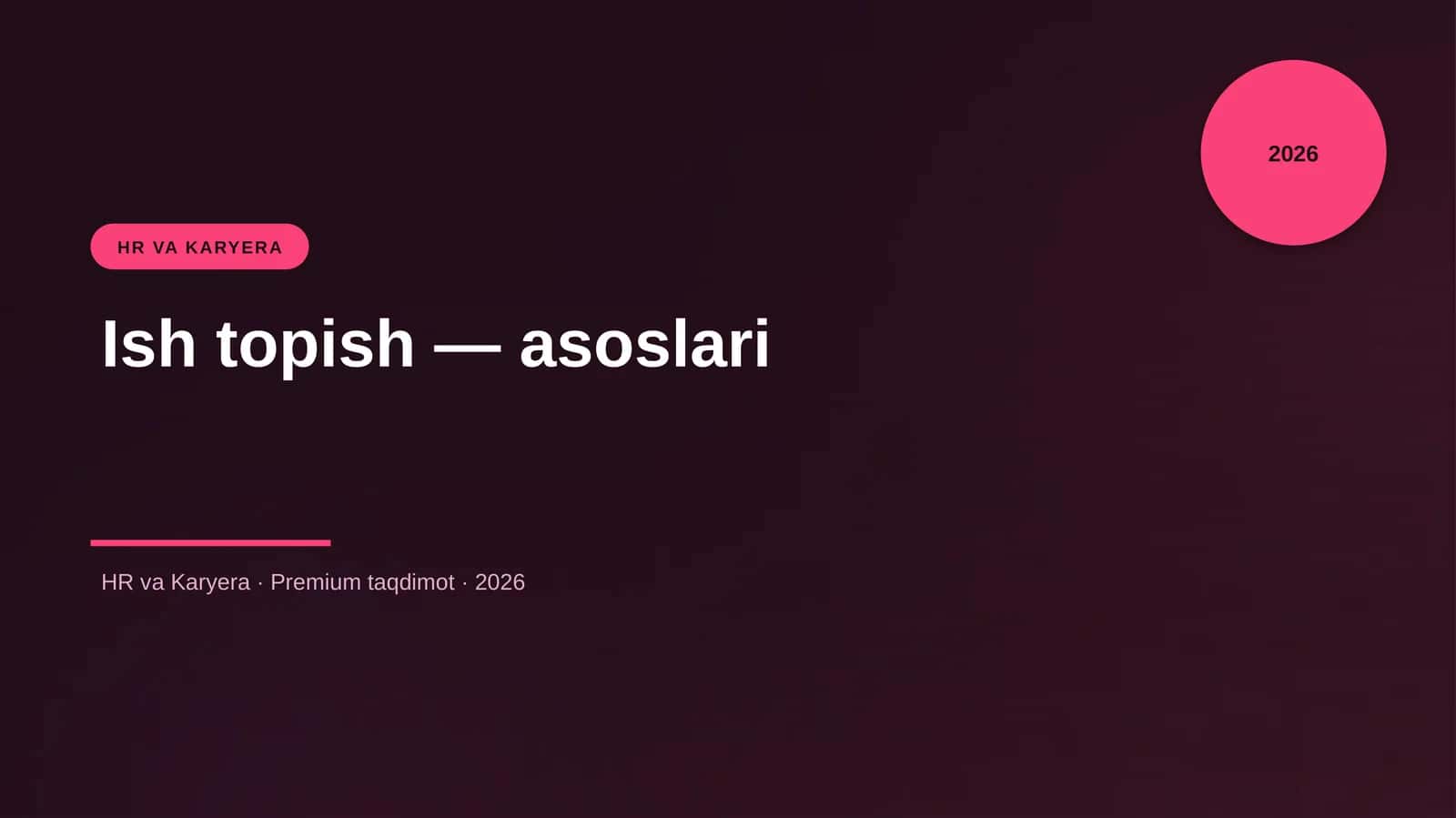 Ish topish — asoslari