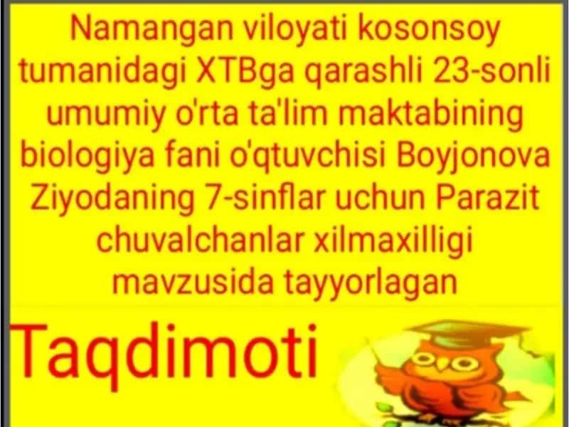 Parazit chuvalchanglarning xilma-xilligi