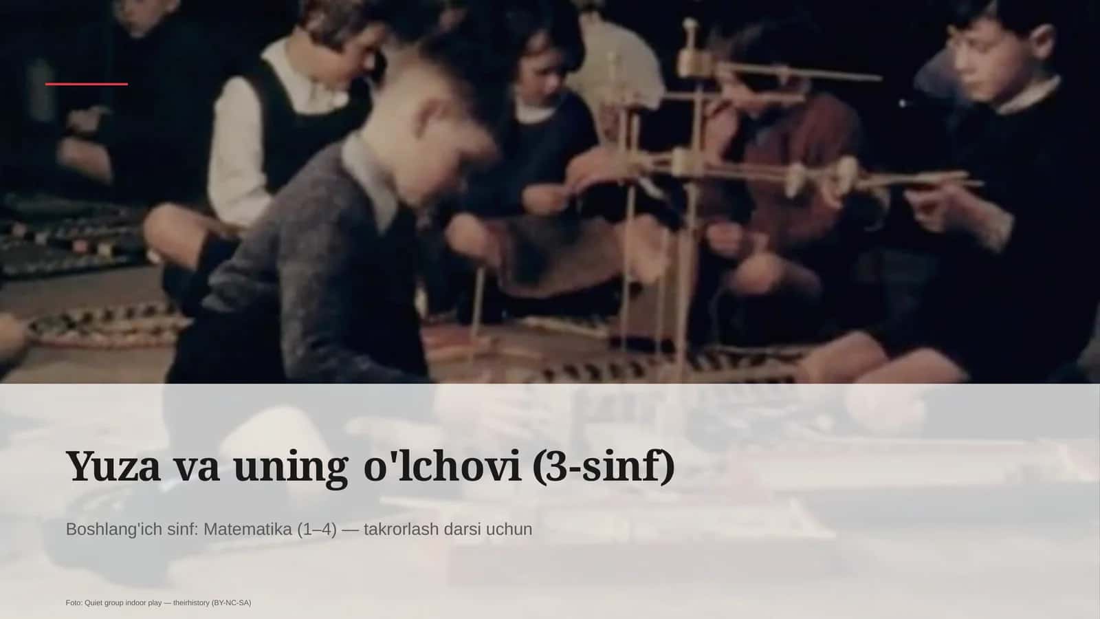 Yuza va uning o'lchovi (3-sinf)