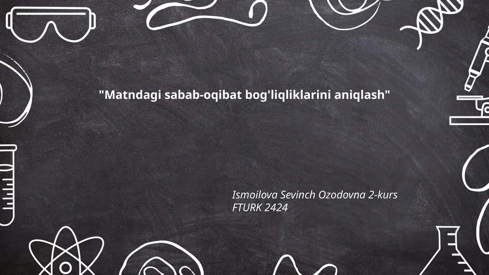 Matndagi sabab-oqibat bog'liqliklarini aniqlash