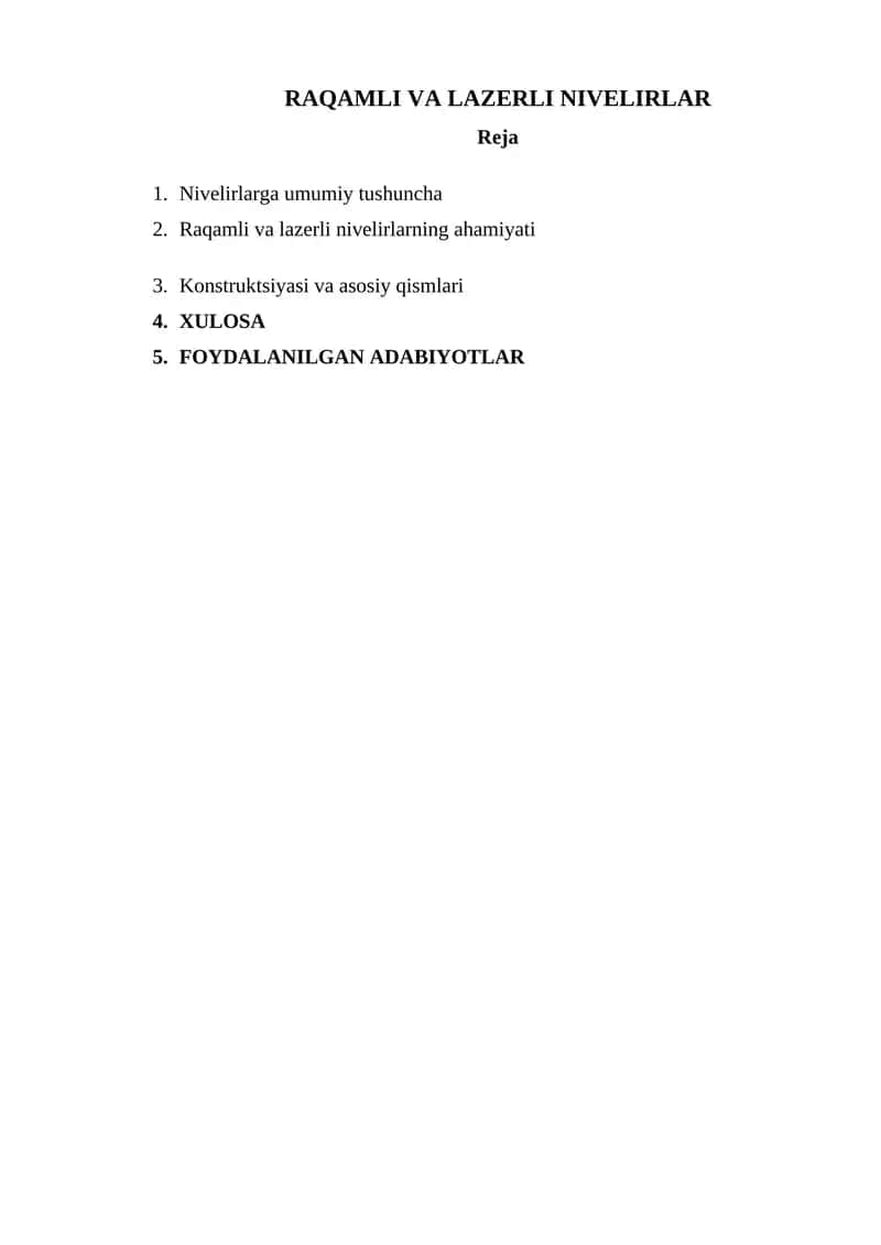 Raqamli va lazerli nivelirlar