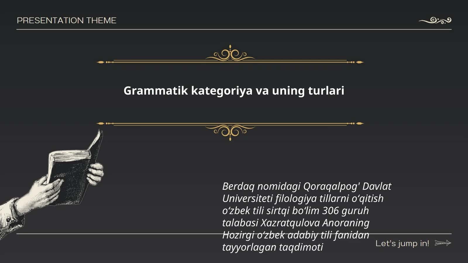 Grammatik kategoriya va uning turlari