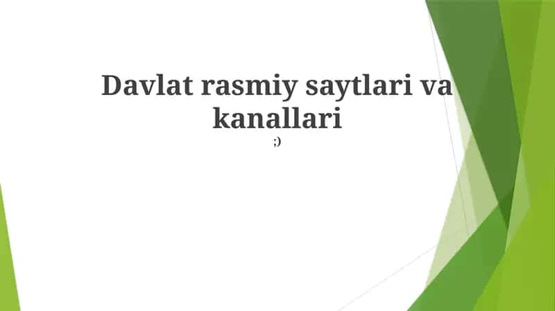 Yangi Texnologiyalar va Tendentsiyalar