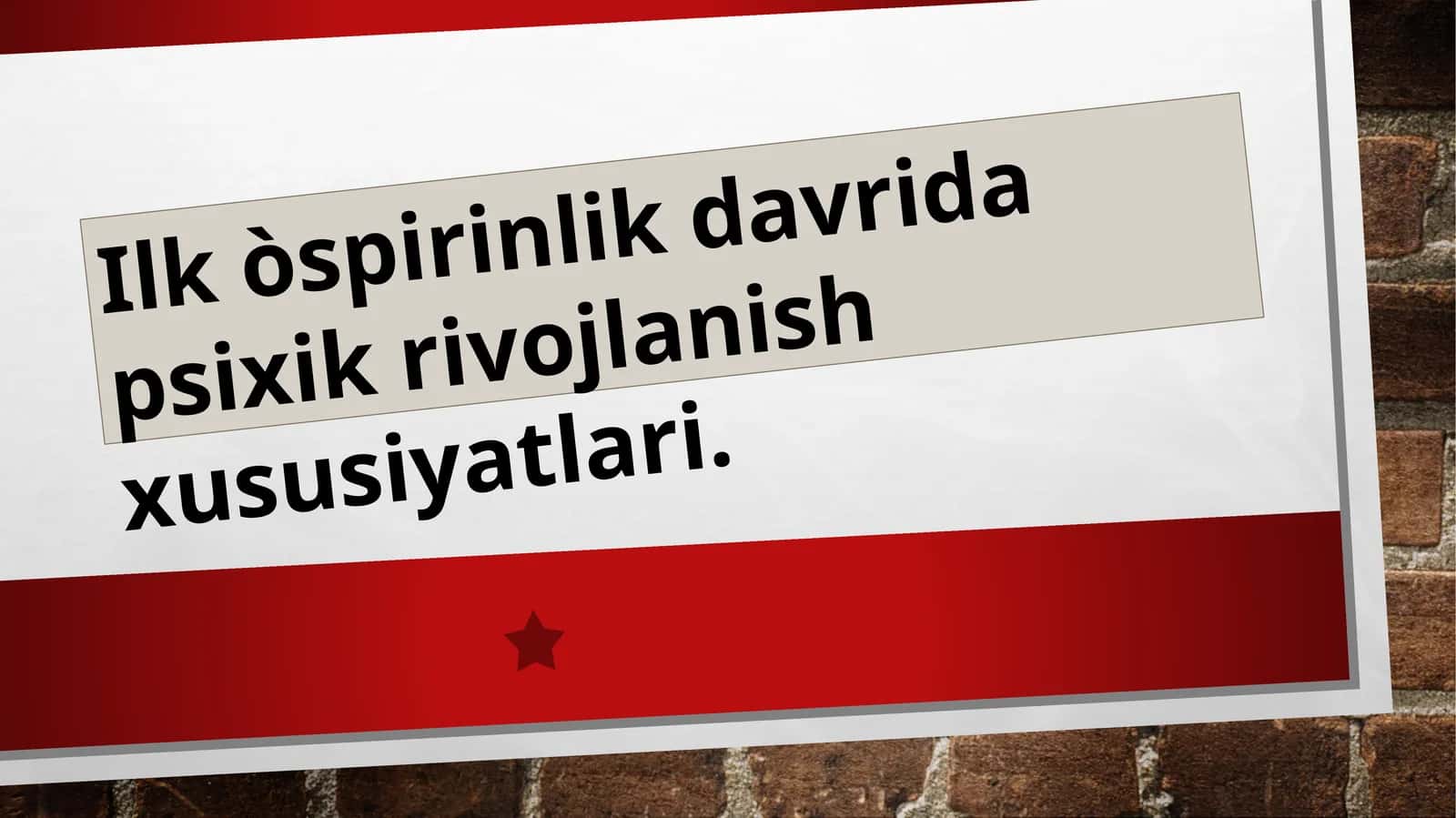 Ilkòspirinlik davrida psixik rivojlanish xususiyatlari