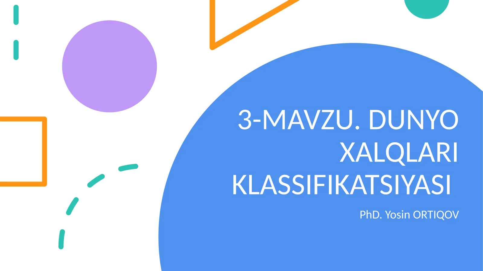 DUNYO XALQLARI KLASSIFIKATSIYASI