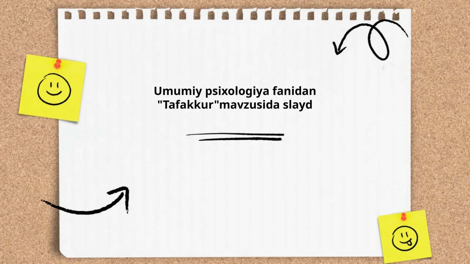 Umumiy psixologiya fanidan "Tafakkur"mavzusida slayd