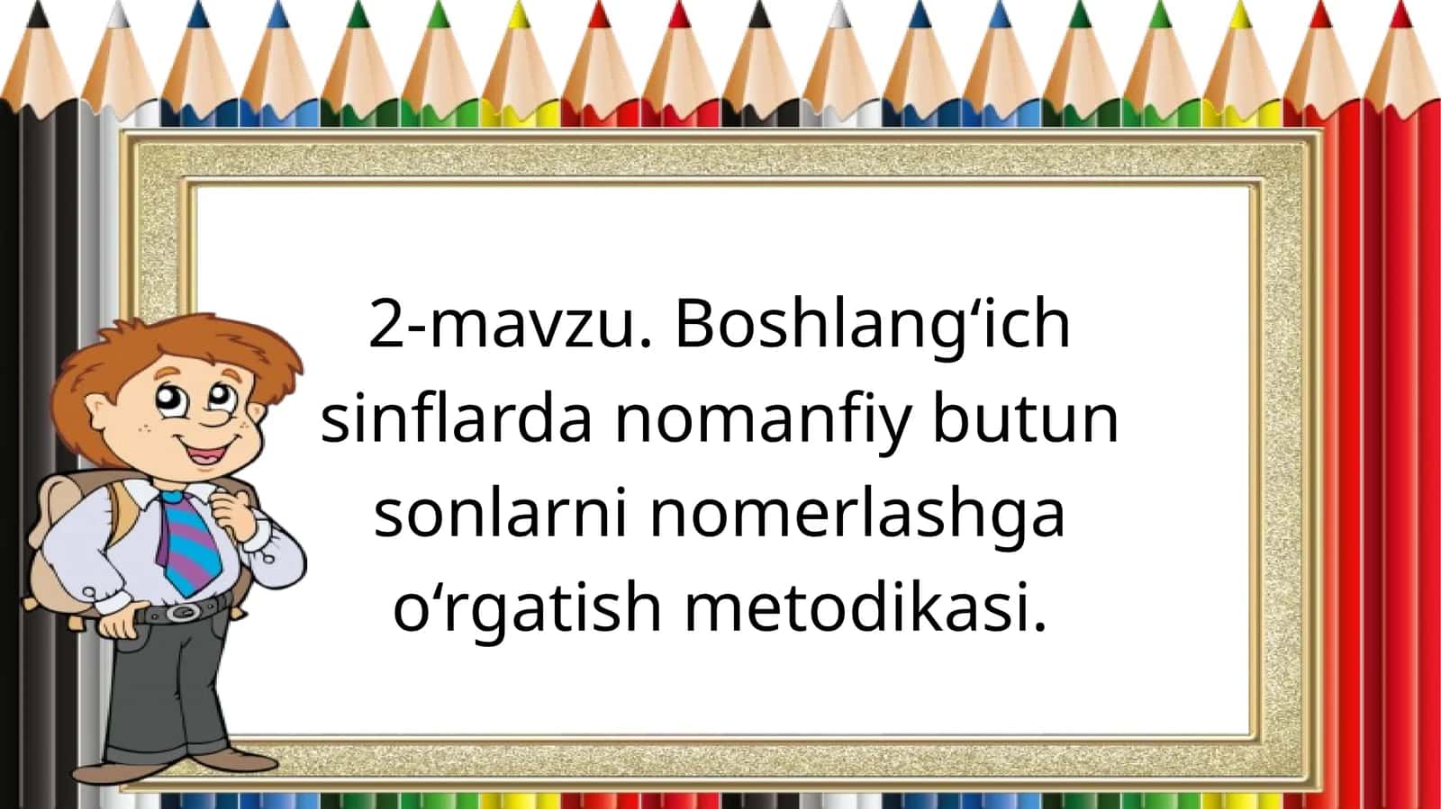 Nomerlashga o‘rgatish metodikasi