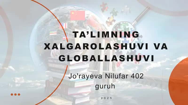 Ta’limning Xalqarolashuvi va Globallashuvi
