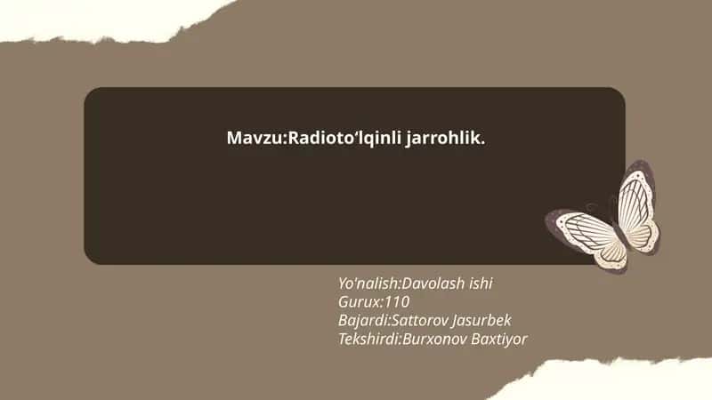Radioto‘lqinli jarrohlikning tarixi