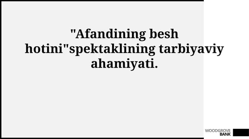 Afandining besh xotini
