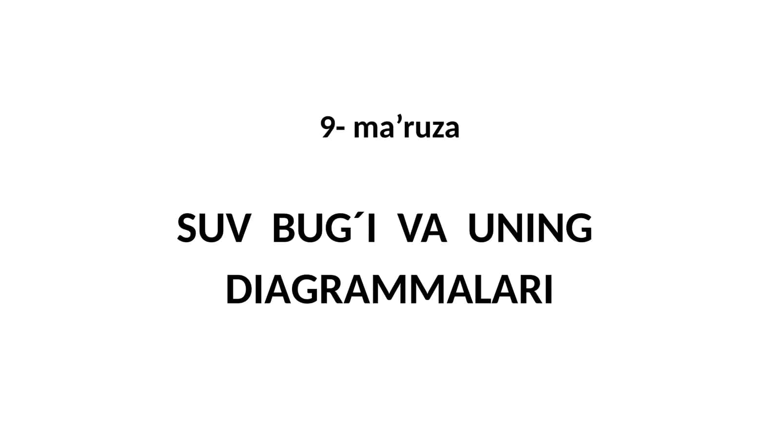 SUVBUG´IVAUNING DIАGRАMMАLARI