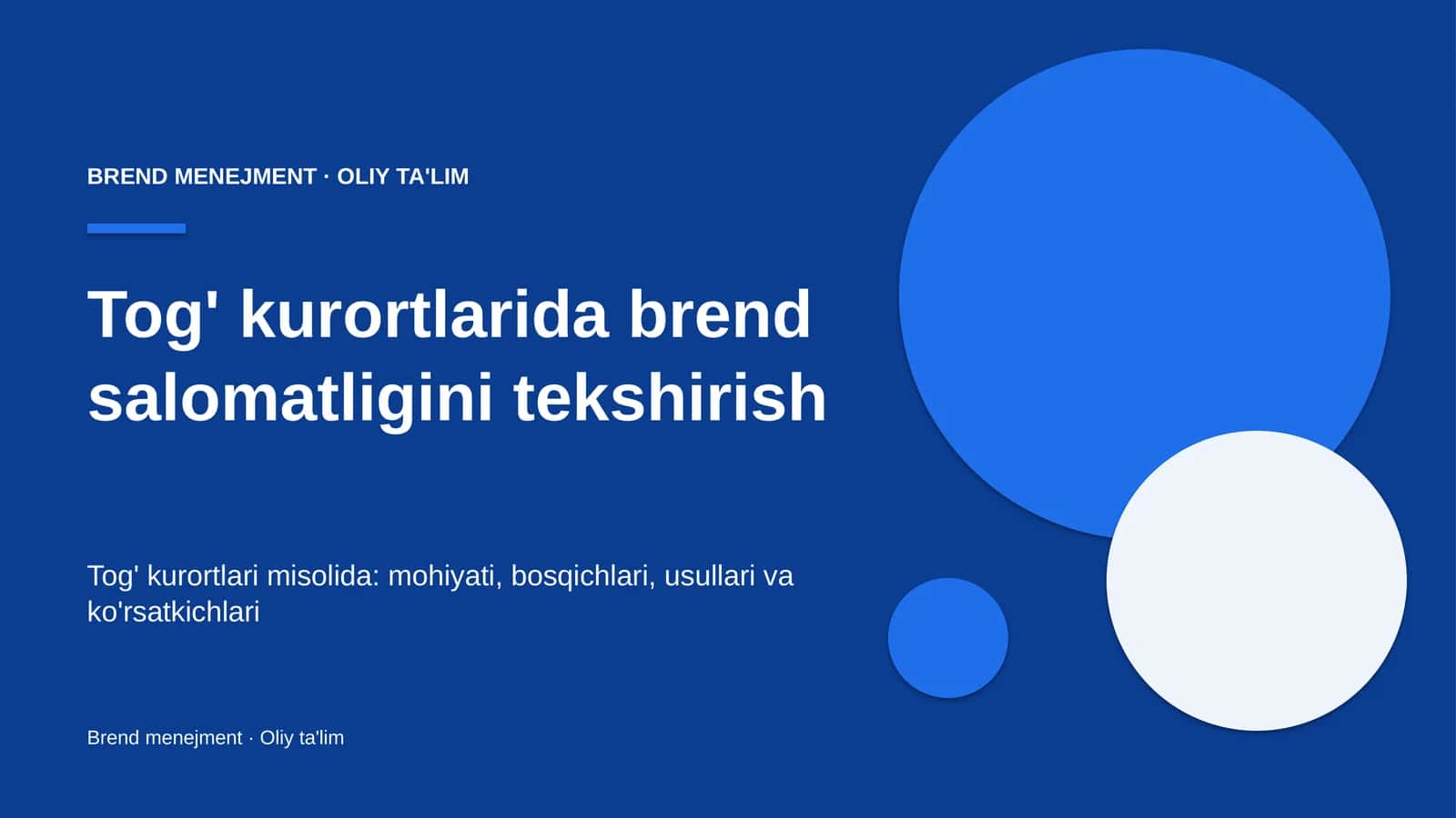 tog' kurortlarida brend salomatligini tekshirish 7731