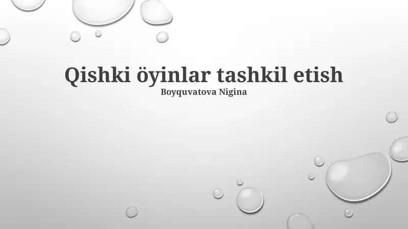 Qishki öyinlar tashkil etish