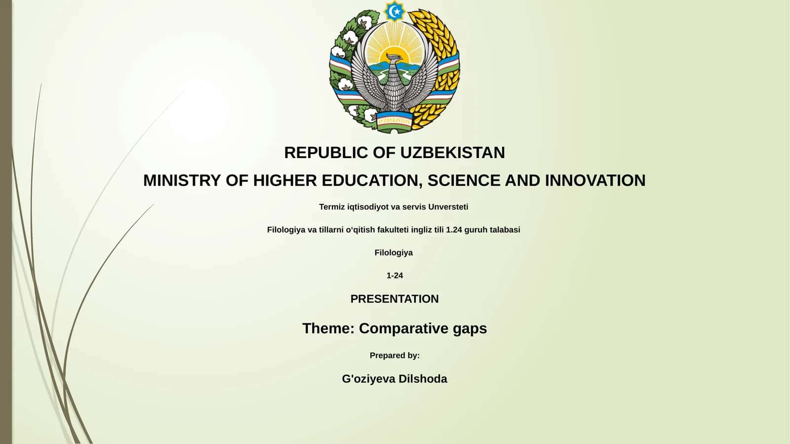 Comparative Gaps Presentation