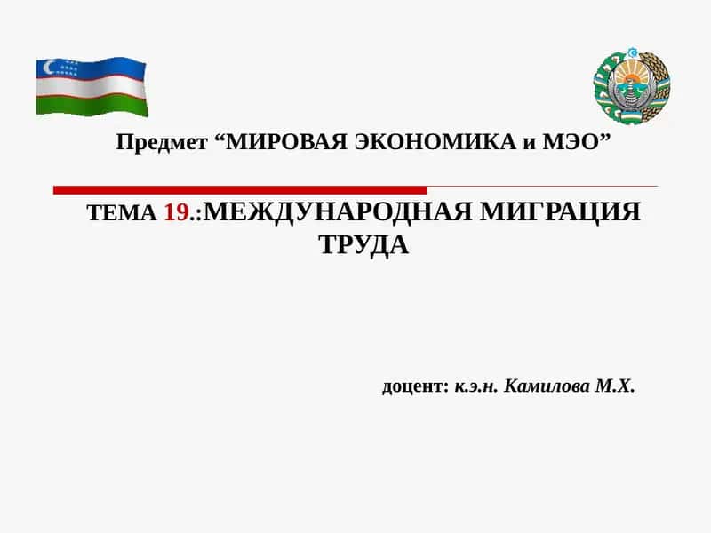 МИРОВАЯ ЭКОНОМИКА и МЭО