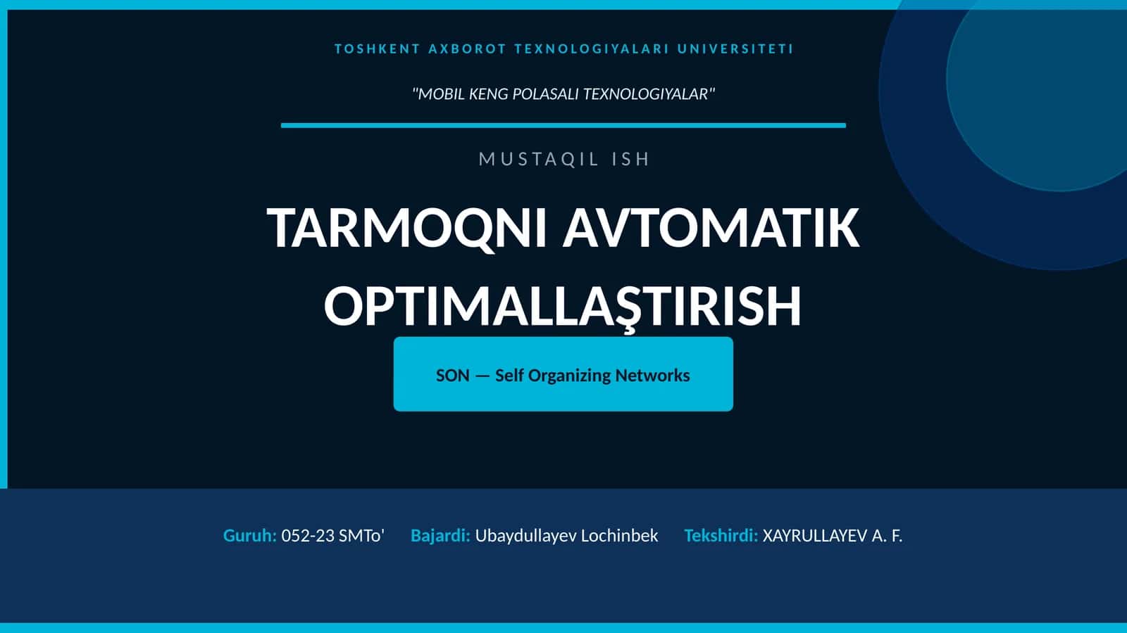 MOBIL KENG POLASALI TEXNOLOGIYALAR