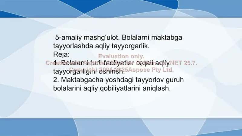 Bolalarni maktabga tayyorlashda aqliy tayyorgarlik