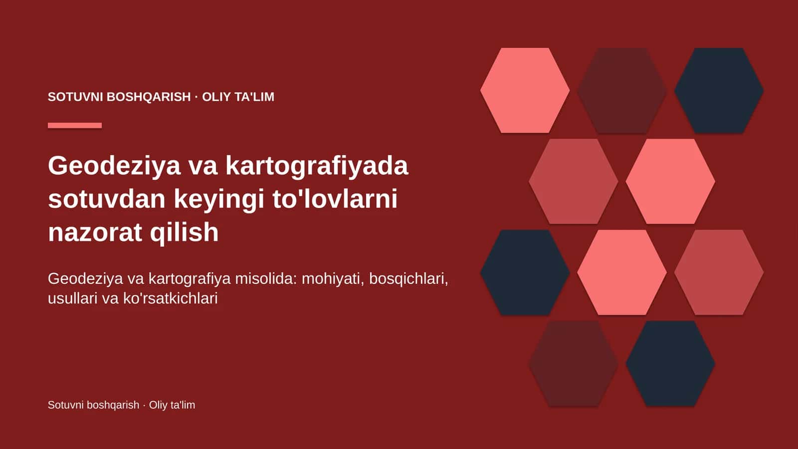 geodeziya va kartografiyada sotuvdan keyingi to'lovlarni nazorat qilish 5316