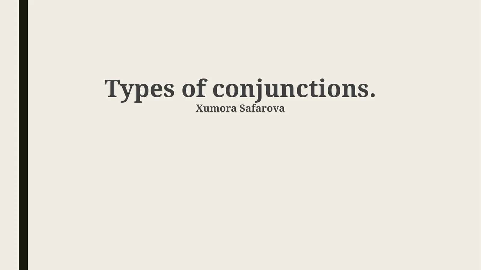 Types of conjunctions