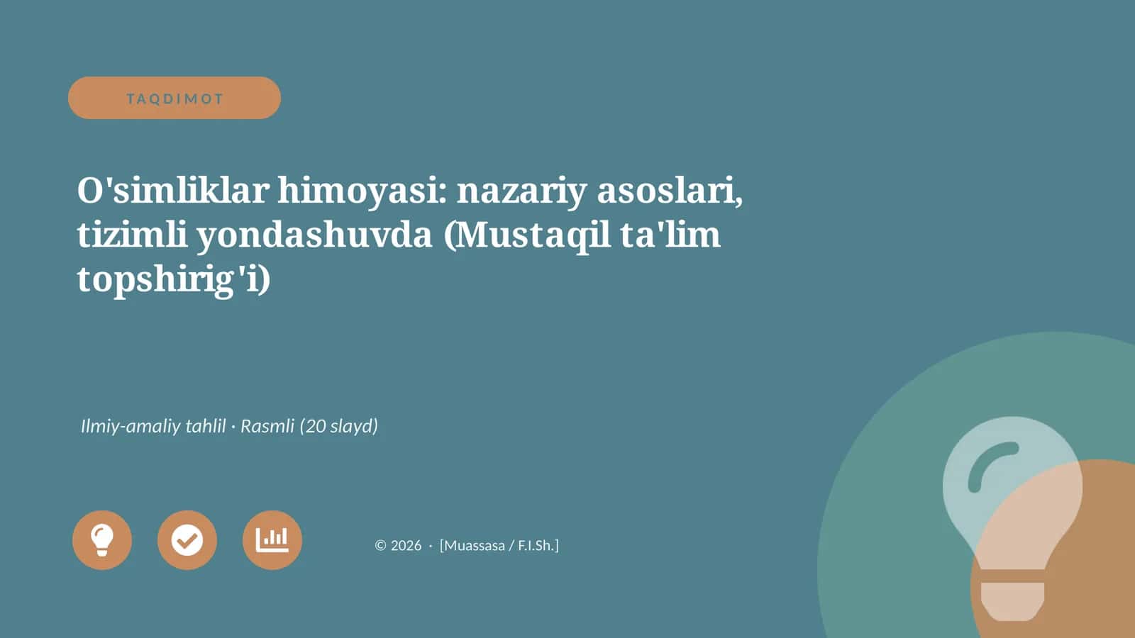 O'simliklar himoyasi: nazariy asoslari, tizimli yondashuvda