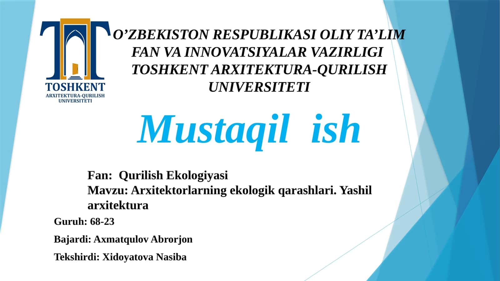 Yashilar arxitekturasi