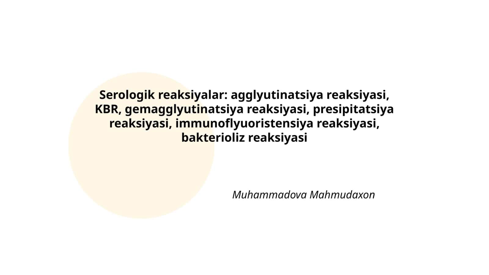 Serologik reaksiyalar