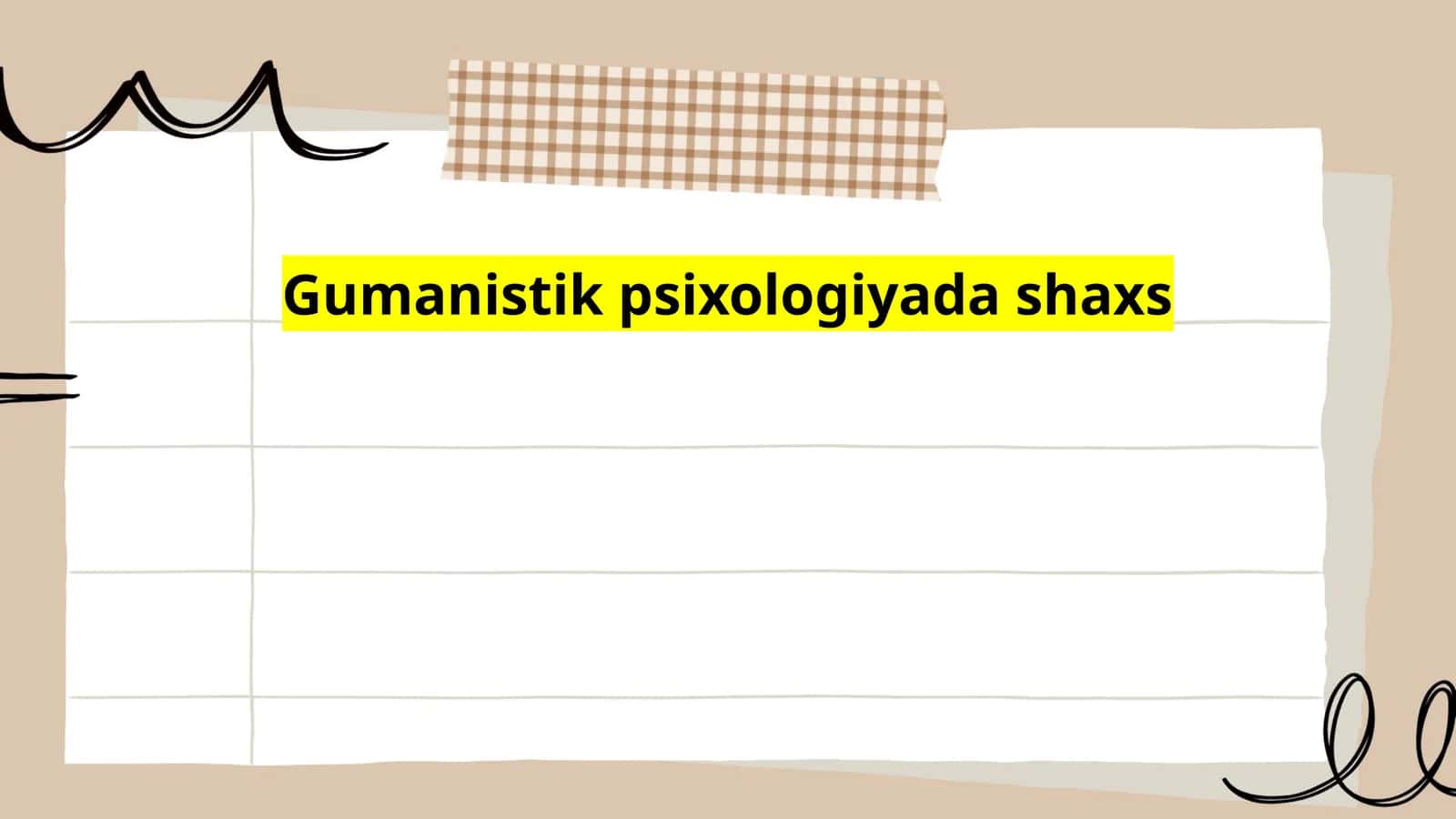 Gumanistik psixologiyada shaxs