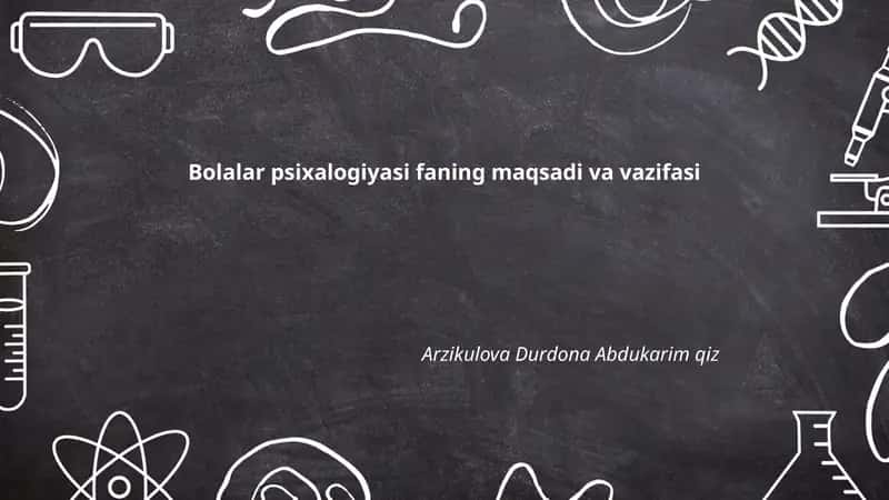 Bolalar Psixologiyasi