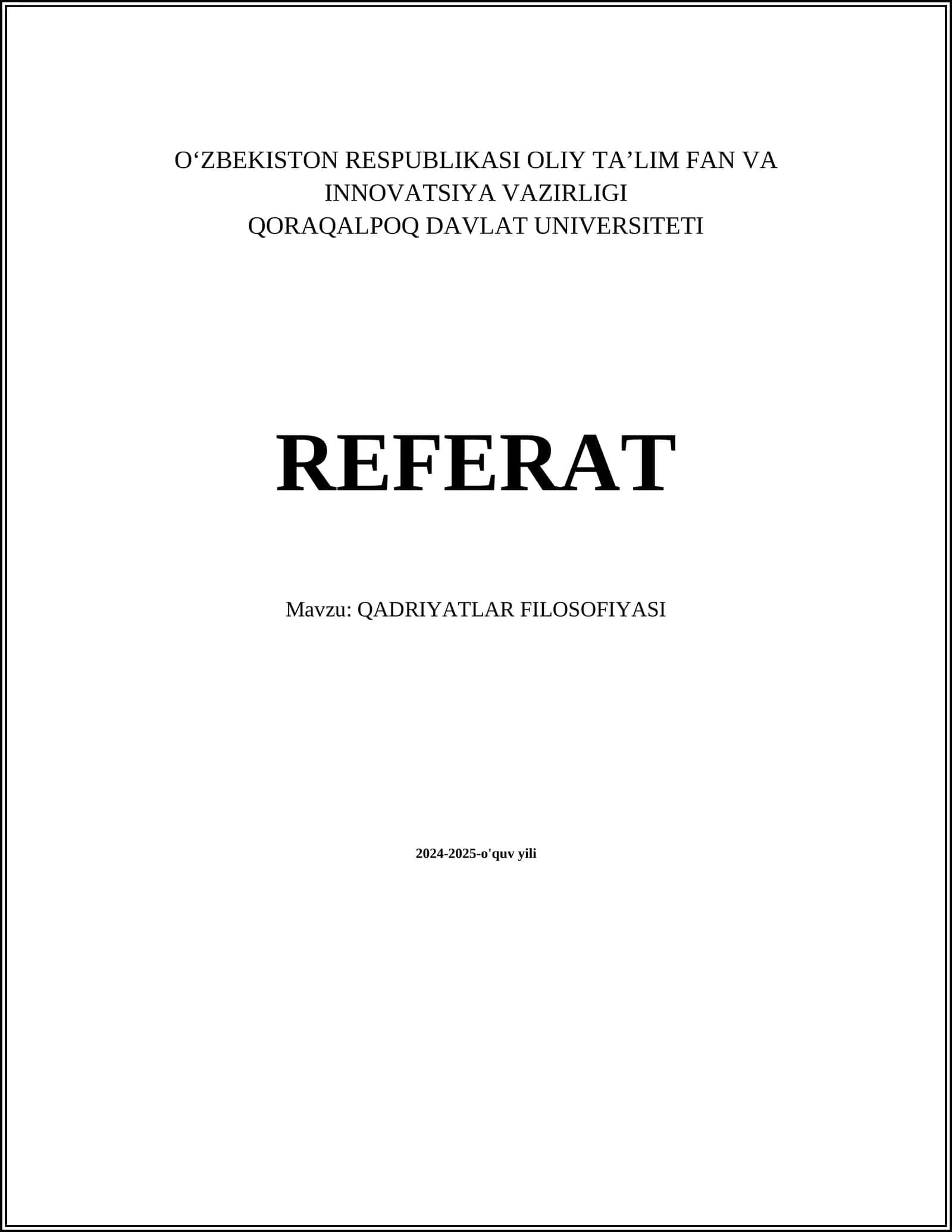QADRIYATLAR FILOSOFIYASI