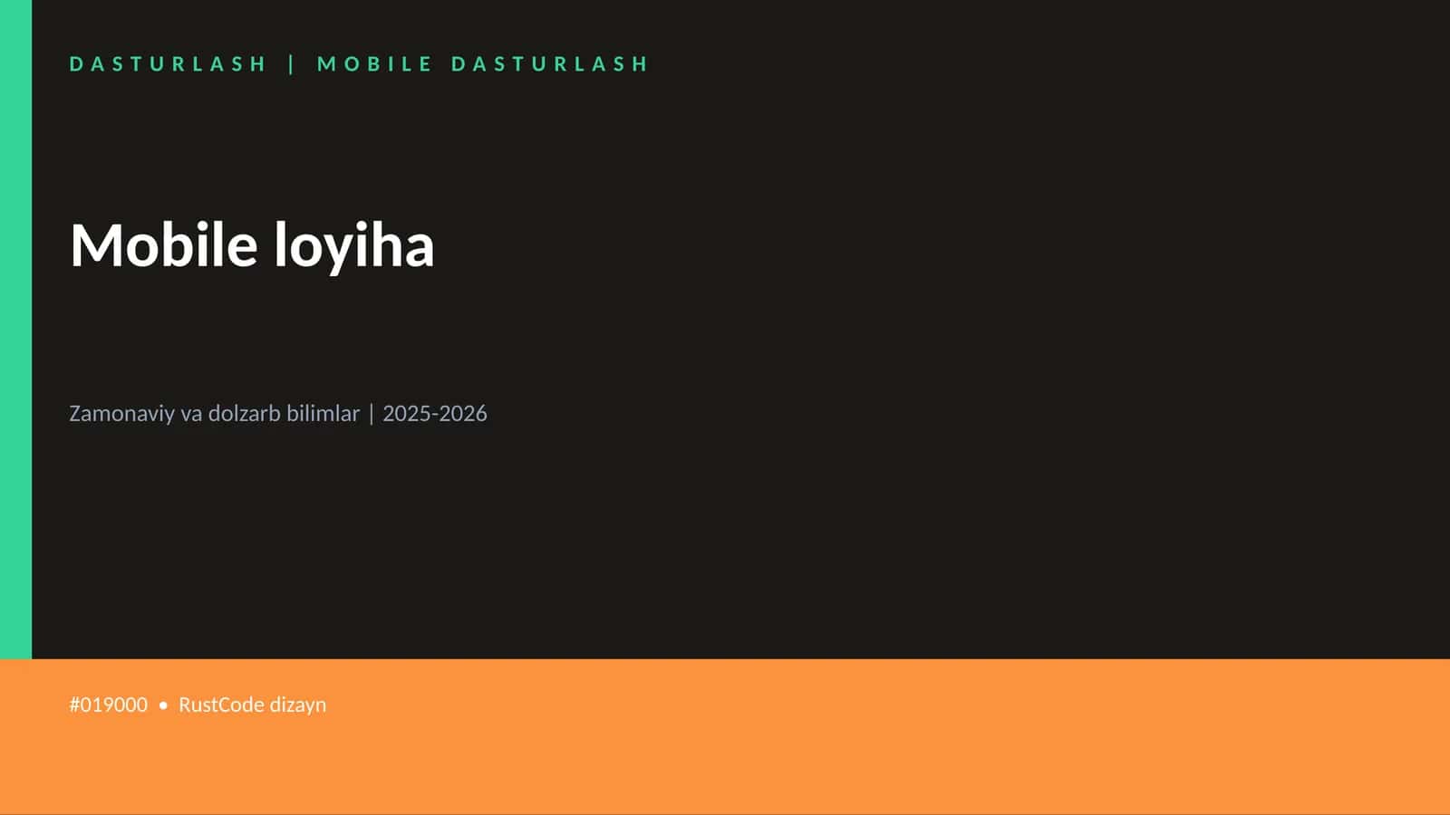 Mobile loyiha