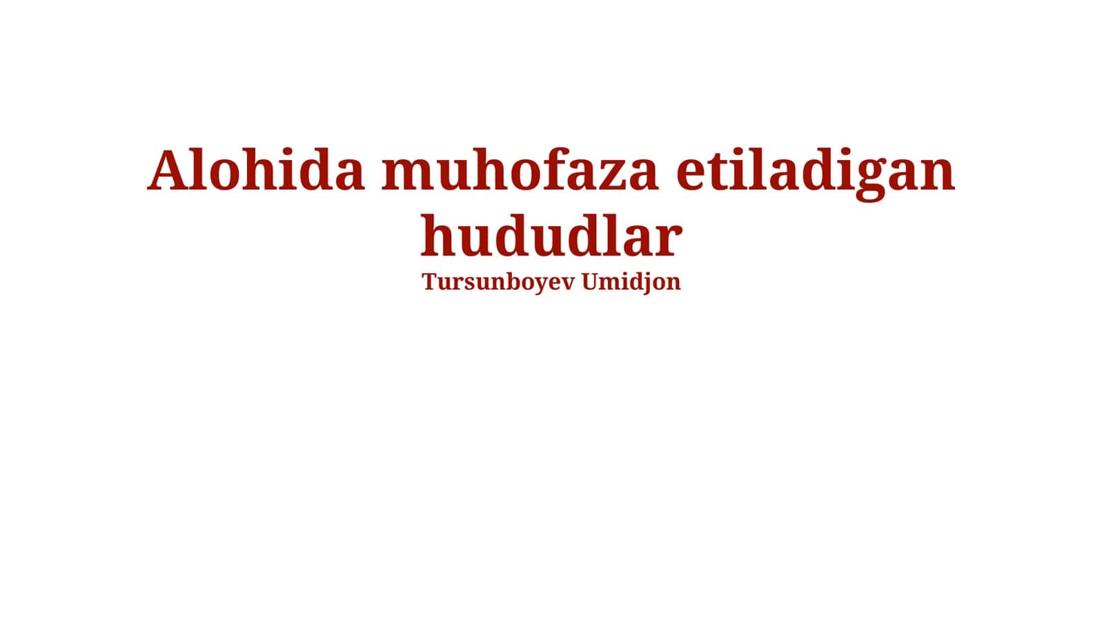 Maxsus muhofaza qilinadigan hududlar: Ta'rif va maqsadlar