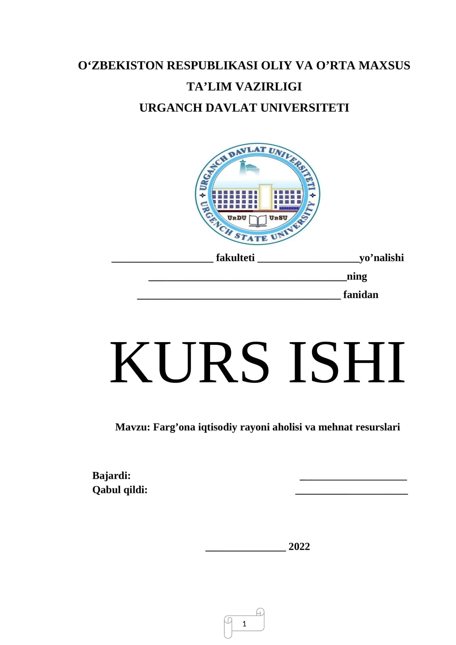Farg’ona iqtisodiy rayoni aholisi va mehnat resurslari