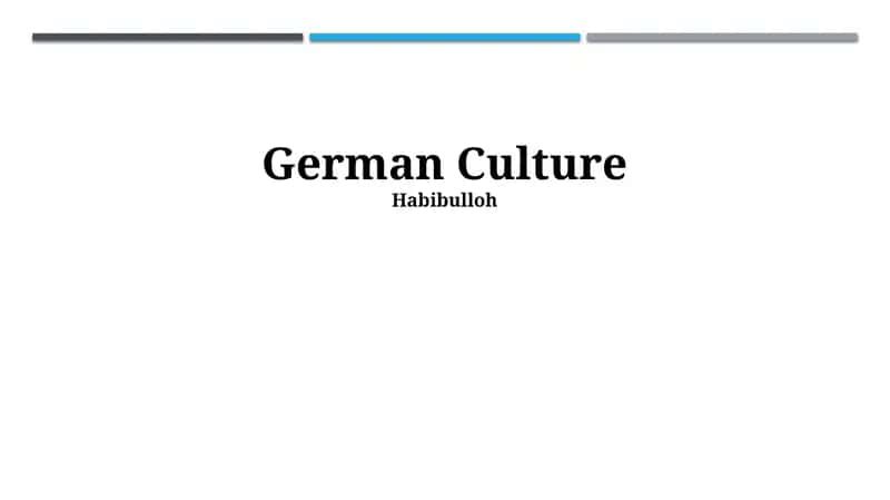 German Culture