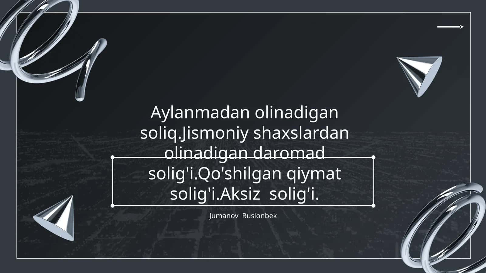 Aylanmadan olinadigan soliq va uning hisoblash usullari