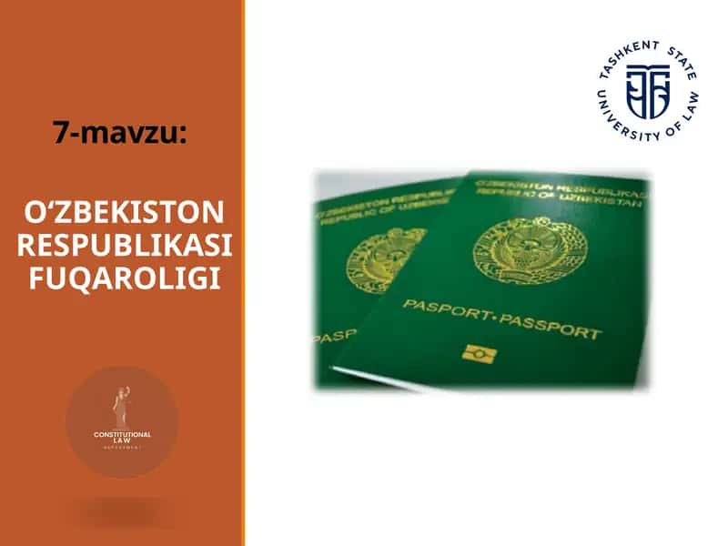 O‘ZBEKISTON RESPUBLIKASI FUQAROLIGI