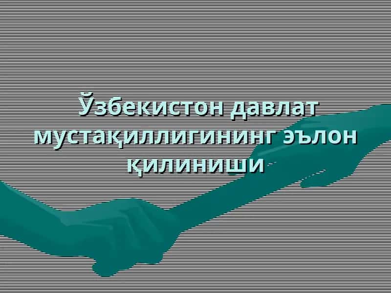 Ўзбекистон давлат мустақиллигининг эълон қилиниши