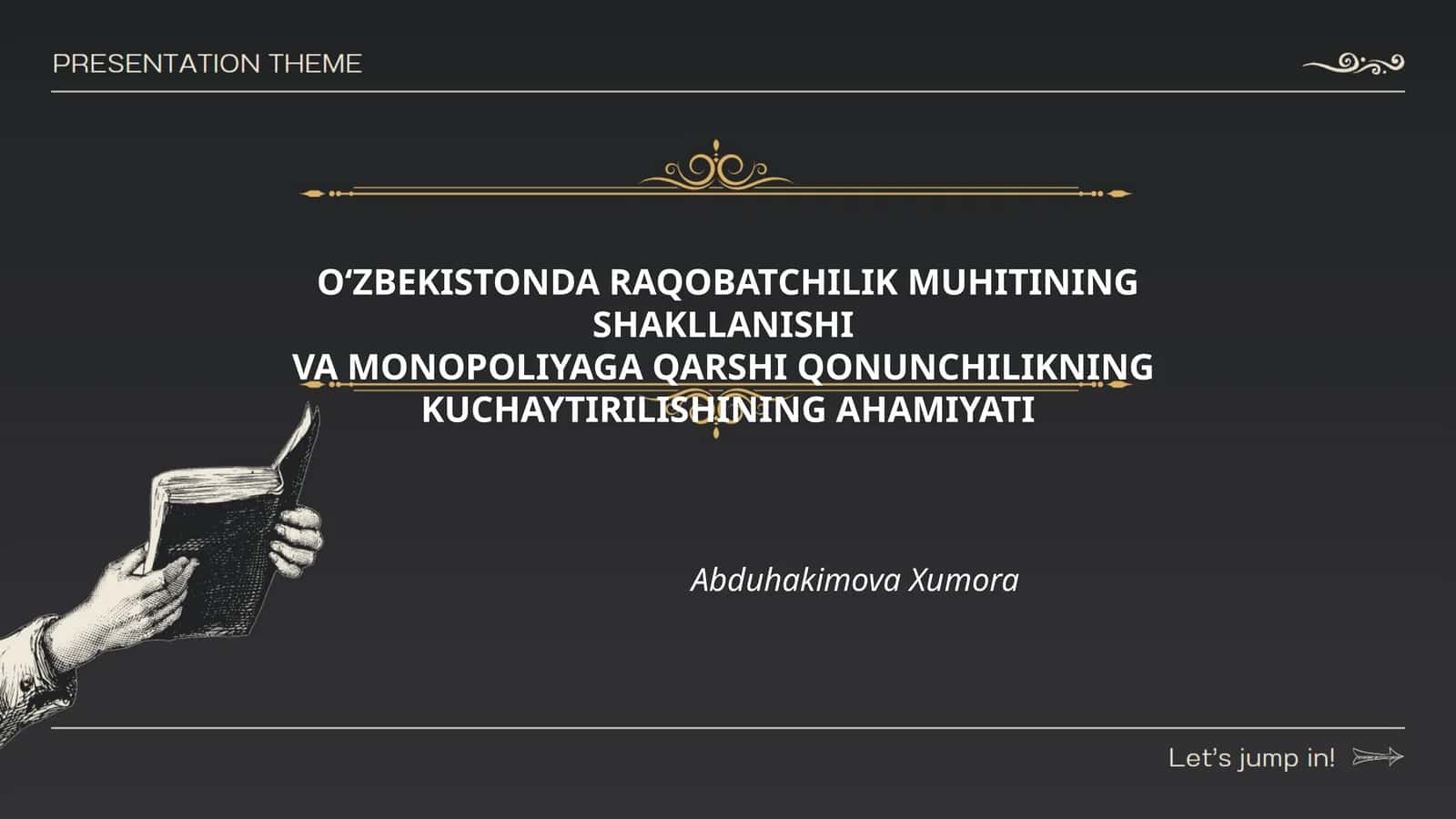 O‘ZBEKISTONDA RAQOBATCHILIK MUHITINING SHAKLLANISHI VA MONOPOLIYAGA QARSHI QONUNCHILIKNING KUCHAYTIRILISHINING AHAMIYATI