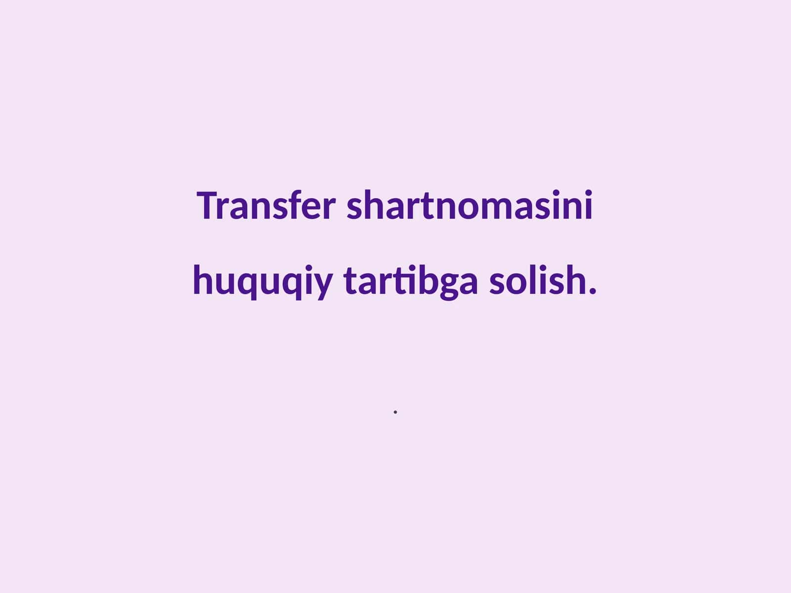 Transfer shartnomasi