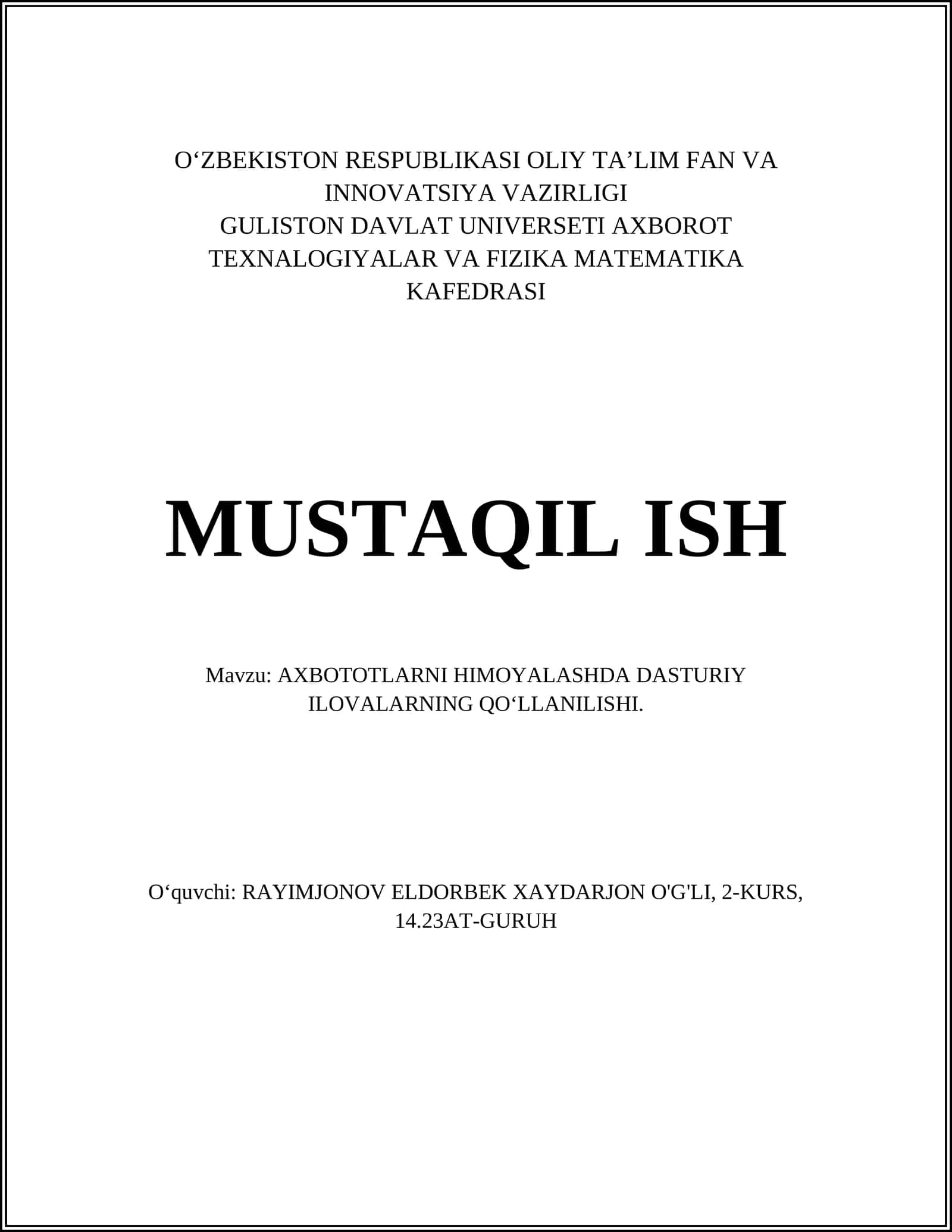 Zararkunandalarga qarshi dasturiy ta'minot turlari
