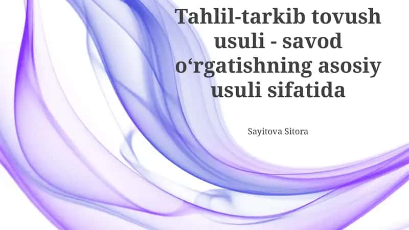 Tahlil-Tarkib Usuli