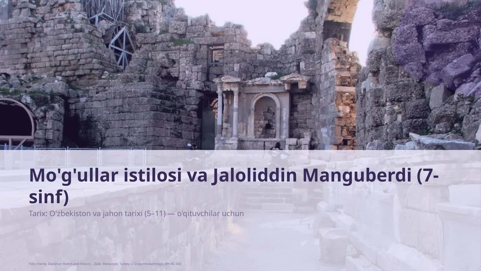 Mo'g'ullar istilosi va Jaloliddin Manguberdi (7-sinf)
