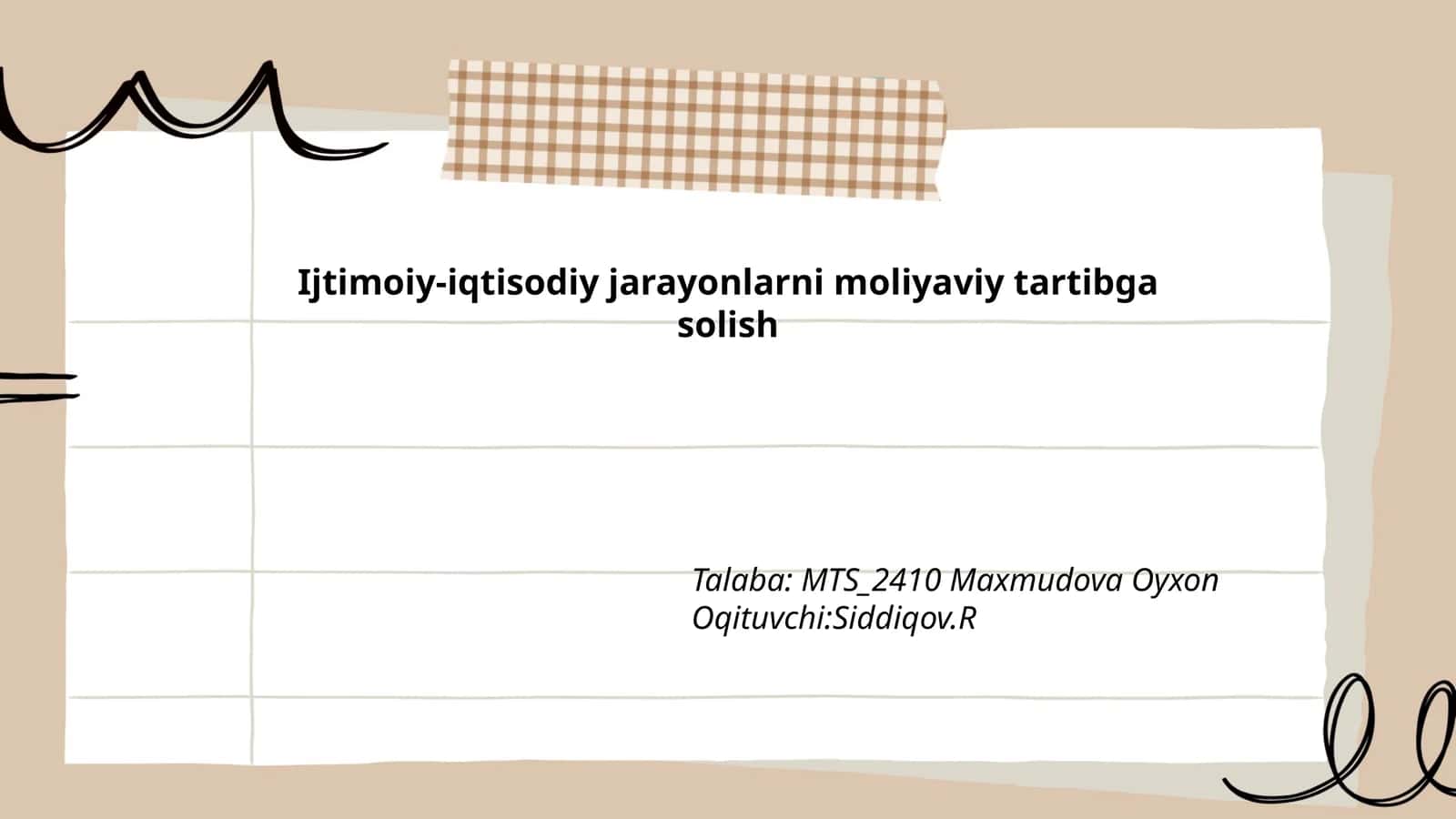 Ijtimoiy-iqtisodiy jarayonlarni moliyaviy tartibga solish
