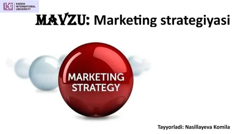 Marketing Strategiyasi