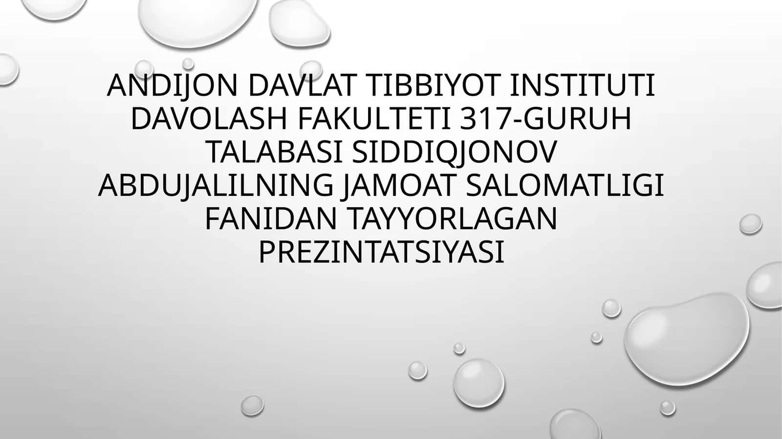 Болалар саломатлигини муҳофаза қилиш