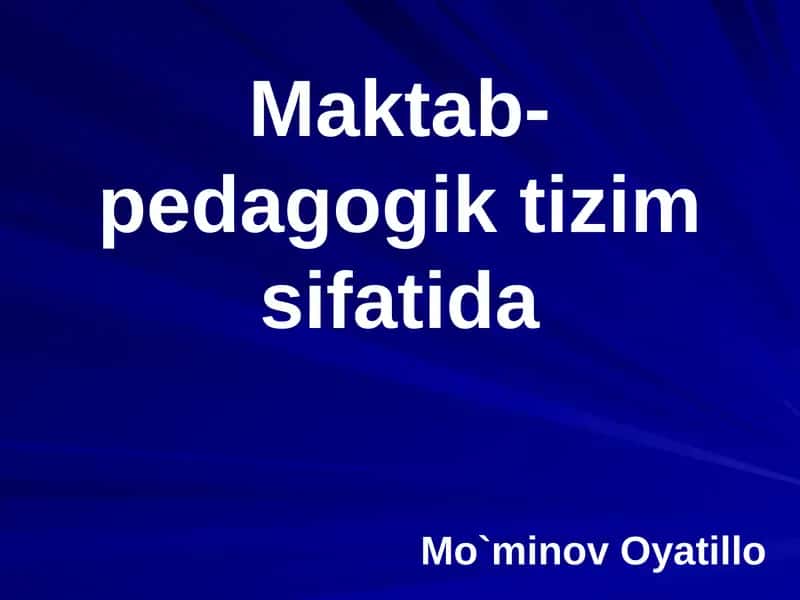 TA’LIM INNOVATSIYASI