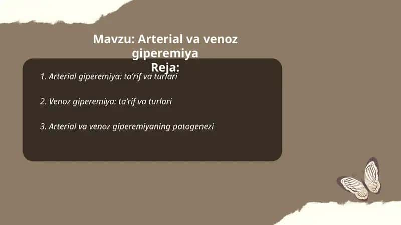 Arterial va venoz giperemiya