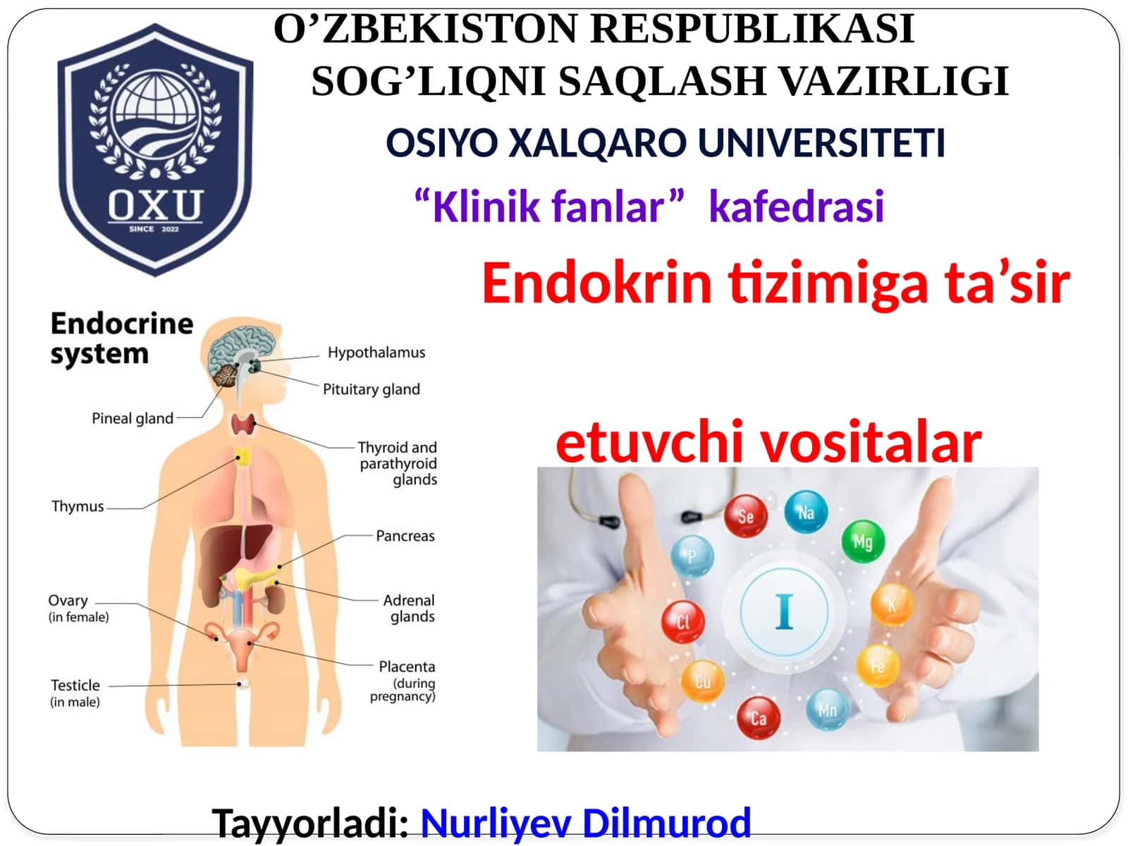 Endokrintizmiga ta'sir etuvchi vositalar