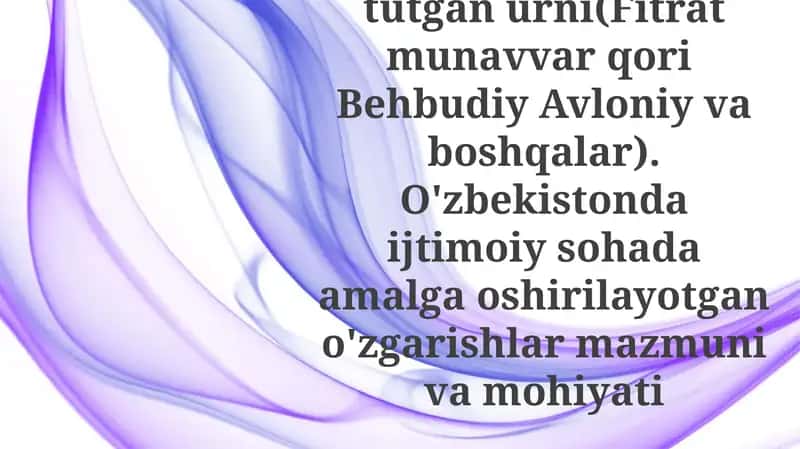 Jadid ma'rifatparlarining o'lkan ijtimoiy ma'naviy hoyotida tutgan urni