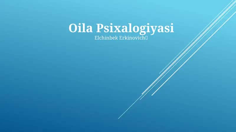 Oila Psixalogiyasi