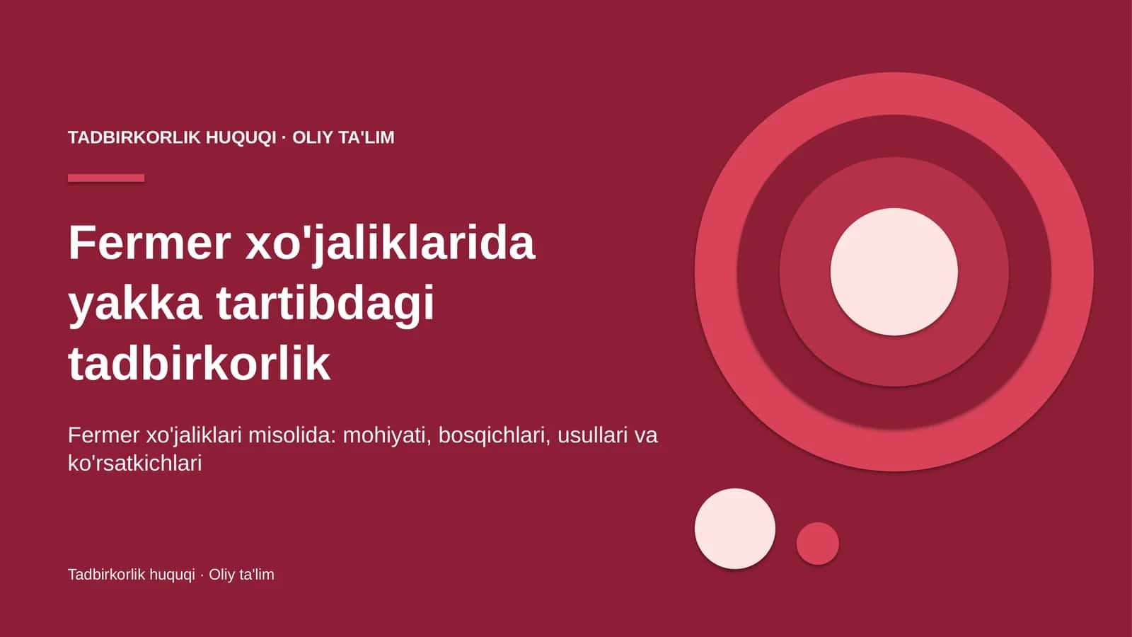 fermer xo'jaliklarida yakka tartibdagi tadbirkorlik 3221